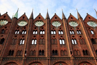 Town hall in the urban area of Altstadt, Stralsund, Hanseatic City of Stralsund, Vorpommern-Rügen