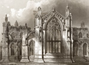 St Mary's Abbey, Melrose, a partly ruined monastery of the Cistercian order in Melrose,