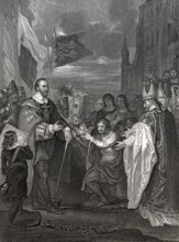 Wilhelm I., Wilhelm der Eroberer, ca. 1028-1087, erhält am 25. Dezember 1066 in der Westminster