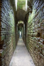 UNSECO World Heritage Site in Trier: underground corridors of the Imperial Baths, remains of an