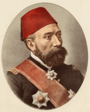 Osman Nuri Pasha or Pasa, 1832-1900, also known as Ghazi Osman Pasha. Ottoman Pasa and Field