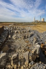Dinslaken, Voerde, North Rhine-Westphalia, Germany, Emscher estuary into the Rhine. Construction