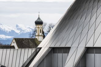Radarstation, antennas der earth station Raisting, St. Johann Kapelle, Upper Bavaria, Bavaria,