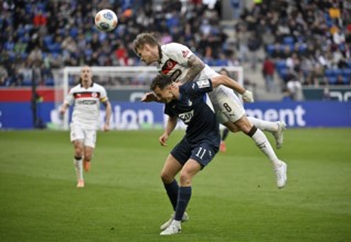 Duel, action Fisnik Asllani TSG 1899 Hoffenheim (11) against Eric Smith FC St. Pauli (08) Soccer