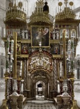 Das Innere des Heiligen Grabes, Jerusalem, Heiliges Land, Israel, ca. 1890, Historic, digitally