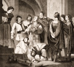 Quintius or Gencius attacking Pope Gregory VII, Rome, 1074