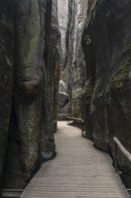 Path through the rocks at Adršpach-Teplice Rocks on a sunny day in autumn, Dolní Adršpach, 549 57
