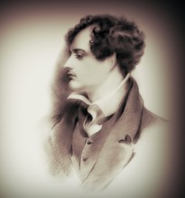 George Gordon Noel Byron, 6th Baron Byron of Rochdale, 1788, 1824, British poet, digital edited