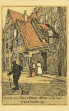 Historical postcard around 1900, Bremen, Germany, reproduction of a postcard, historical