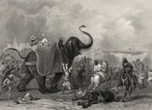 Die Belagerung von Multan, Indien, 2. Anglo-Sikh-Krieg, 1849