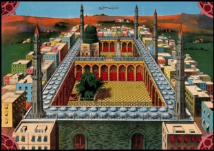 Al-Masjid an-Nabawimm, The Prophet's Mosque, city of Medina, Al Madinah Province, Saudi Arabia,