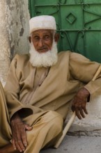 Nizwa, Oman. May 29th 2014 Portrait of an old Omani man in a small village near Nizwa, Oman