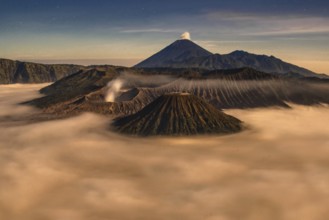 Asia, Indonesia, Java, volcanoes in Bromo-Semeru National Park, Java, Indonesia
