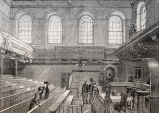 Interior view of High Court of Justiciary, Edinburgh, Scotland, 19th century