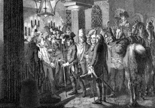 Historische Zeichnung, Friedrich II., oder Friedrich der Große, der Alte, 1712 - 1786, König von