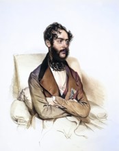 August Ritter von Henikstein (1802-1840), Wholesaler, Historical, digitally restored reproduction