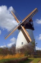 An old restored white windmill near Coswig in Saxony, mill, mills, windmill, windmills Coswig,