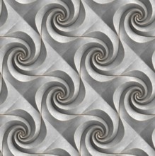 A seamless 3D illustration featuring intricate geometric swirls, perfect for modern wallpaper