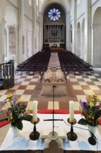 Interior photograph, central nave westwards in the cathedral, Evangelical Lutheran Cathedral Church