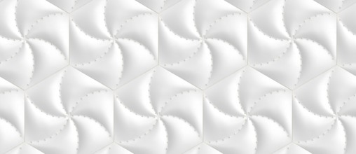 This illustration features a 3D geometric pattern with hexagon tiles, creating a modern and stylish