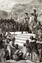 Römischer Kaiser Claudius oder Tiberius Claudius Cäsar Augustus Germanicus, erklärt Lyon zur