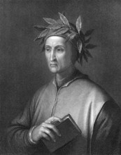 Dante Alighieri, 1265 - 1321, an Italian poet and philosopher