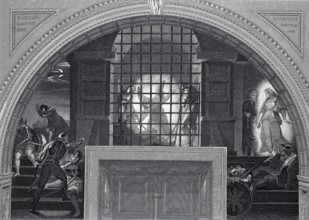 The Liberation of Peter, St. Peter, Peter, based on a painting by Raphael, Vatican, Rome, Italy,