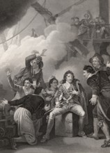 Edward Montagu, 1st Earl of Sandwich at the Battle of Solebay on 28 May 1672