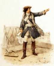 Portrait of Peter the Great, Peter I or Pyotr Alexeyevich Romanov, 1672-1725, Emperor of the