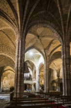 Interior view, church, La Puerta de las Gentes, San Vicente de la Barquera, Cantabria, Spain
