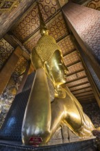 Wat Pho, temple of the reclining Buddha. Sightseeing attraction, architecturally significant temple