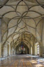 Prague Castle, Old Royal Palace, Vladislav Hall and ceiling, Prague, Czech Republic