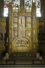 Altar reredos interior of Anglican Cathedral Church of Christ in Liverpool, Liverpool cathedral,