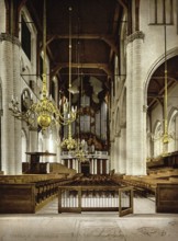 Rotterdam Cathedral, HH. Laurentius en Elisabethkathedraa, Interior, Holland, c. 1895, Historic,