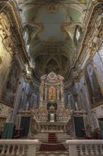 High altar of the Chiesa dei Santi Vittore e Carlo, built in 1650, Via Balbi, 7, Genoa, Italy