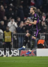 Goal celebration Harry Kane, FC Bayern Munich FCB (09), Champions League, Allianz Arena, Munich,