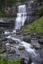 Cascata di Mezzo waterfall, long exposure, Vallesinella, Brenta, Trentino, Italy