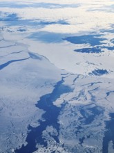 Structures in ice, frozen sea, Bothnia, aerial view, Gulf of Bothnia