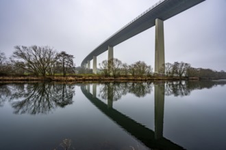The Mintarder Ruhr Valley Bridge, A52 motorway bridge between Essen and Düsseldorf, longest steel