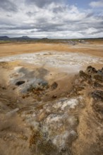 Hot springs, geothermal area Hverarönd, also Hverir or Namaskard, Northern Iceland, Iceland