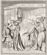 Canopy bed, 14th century