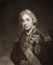 Horatio Nelson, 1st Viscount Nelson, 1st Baron Nelson of the Nile, Duke of Bronte, 1758 - 1805, a