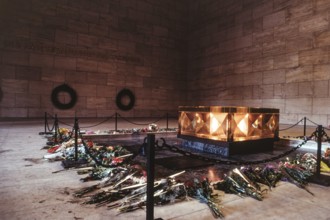 Historic photo of the Neue Wache with Eternal Flame by Lothar Kwasnitza, Berlin 1990, Berlin,