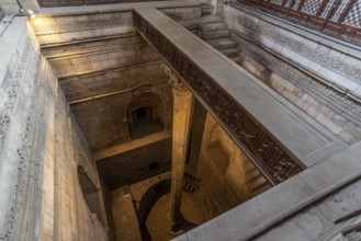 Cairo, Egypt. November 28th 2022 Egyptian Nilometer used to measure rise and fall of River Nile,