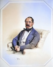 Josef Winkler (1794-1869), around 1850 pharmacist in Vienna, Historical, digitally restored