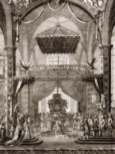 The Coronation of Frederick I, 1657 - 1713, the first King in Prussia, as Frederick III Elector of