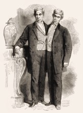 Chang and Eng Bunker, 1811–1874, known as the Siamese Twins, digitally edited