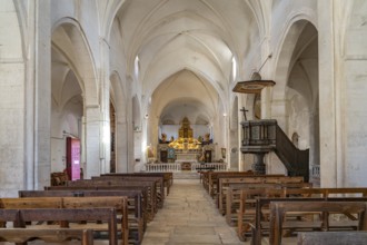 Interior of Saint-Dominique church in Bonifacio, Corsica, France