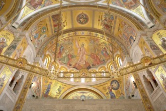 Church of Saint Sava or Temple of Saint Sava orthodox church, Interior, Belgrade, Serbia