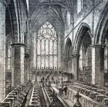 St Giles' Cathedral interior, High Kirk of Edinburgh, Scotland, 19th century